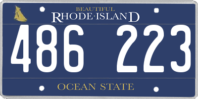 RI license plate 486223