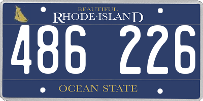RI license plate 486226