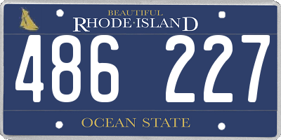 RI license plate 486227