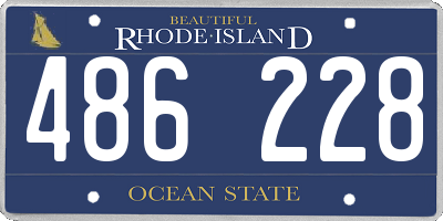 RI license plate 486228