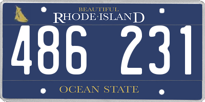 RI license plate 486231