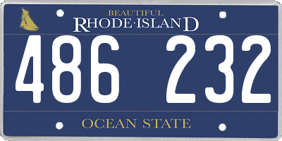 RI license plate 486232