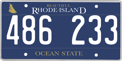 RI license plate 486233