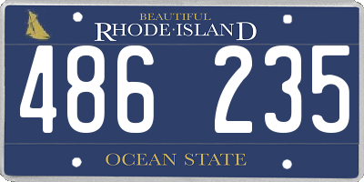 RI license plate 486235