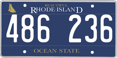 RI license plate 486236