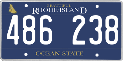 RI license plate 486238