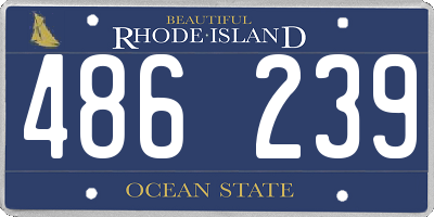 RI license plate 486239