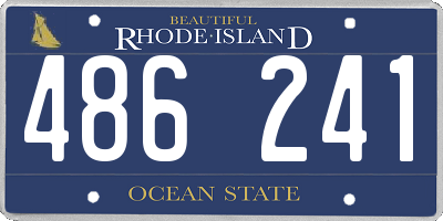 RI license plate 486241