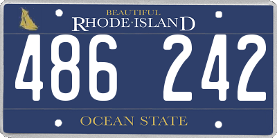 RI license plate 486242