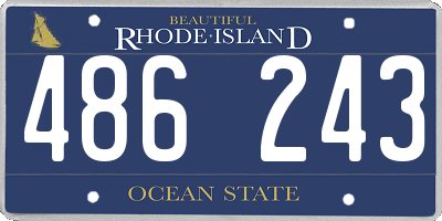 RI license plate 486243