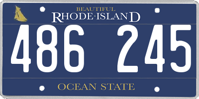 RI license plate 486245