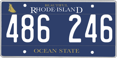 RI license plate 486246