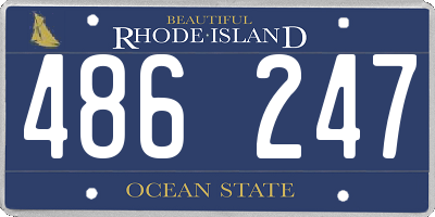 RI license plate 486247