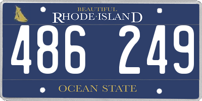 RI license plate 486249