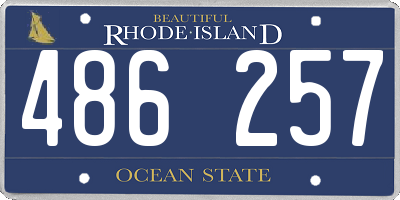 RI license plate 486257