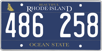 RI license plate 486258