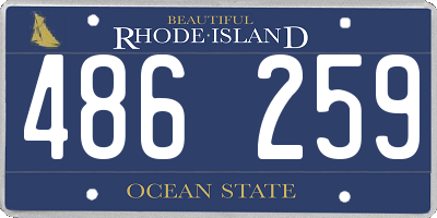 RI license plate 486259