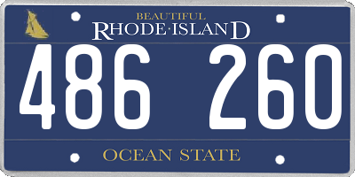 RI license plate 486260