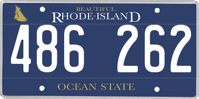 RI license plate 486262