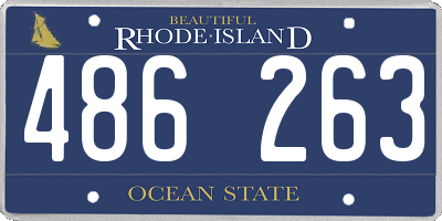 RI license plate 486263