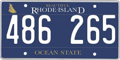 RI license plate 486265