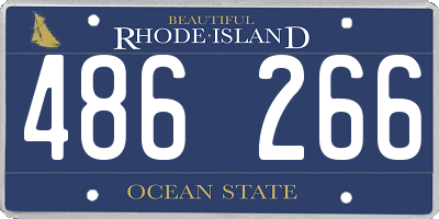 RI license plate 486266