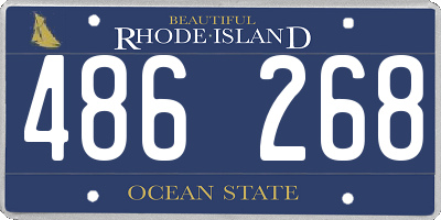 RI license plate 486268