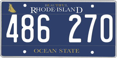 RI license plate 486270