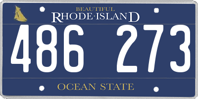 RI license plate 486273
