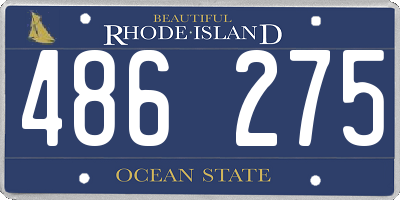 RI license plate 486275
