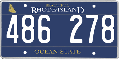 RI license plate 486278