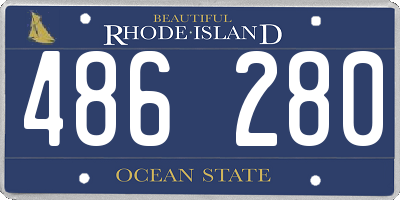 RI license plate 486280