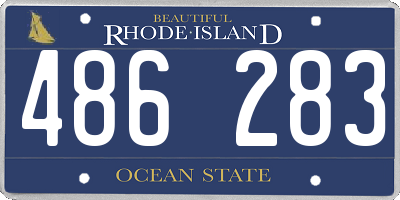 RI license plate 486283