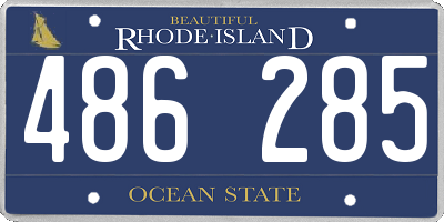 RI license plate 486285