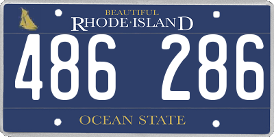 RI license plate 486286