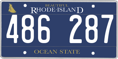 RI license plate 486287