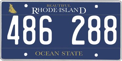 RI license plate 486288