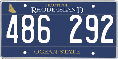 RI license plate 486292