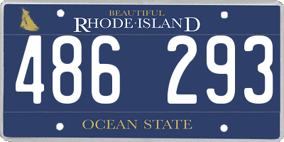 RI license plate 486293