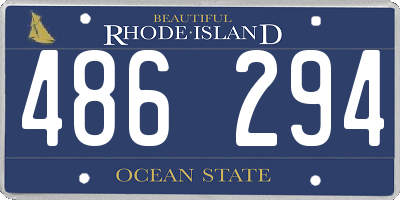 RI license plate 486294
