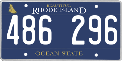 RI license plate 486296