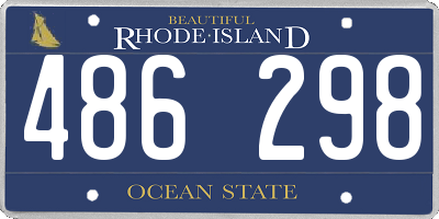 RI license plate 486298