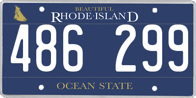 RI license plate 486299