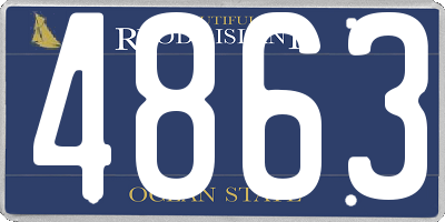 RI license plate 4863