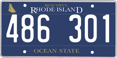 RI license plate 486301