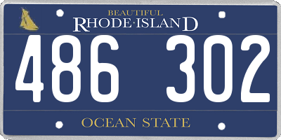 RI license plate 486302