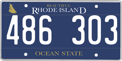 RI license plate 486303