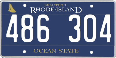 RI license plate 486304