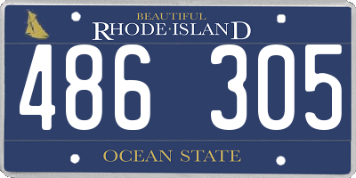 RI license plate 486305