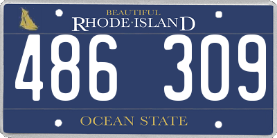 RI license plate 486309